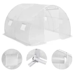 Rymligt växthus 9m² med galvaniserad stålram | Mått: 300x300x200 cm