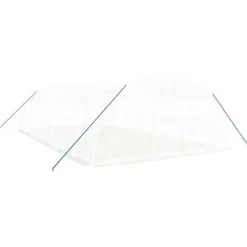 Rymligt växthus med stålram - Skydd för växter | Färg: Vit | Storlek: 32 m² (8x4x2 m)