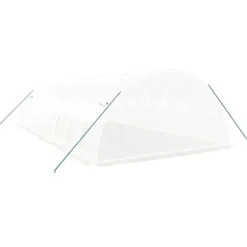 Rymligt växthus med stålram - Skydd för växter | Färg: Vit | Storlek: 32 m² (8x4x2 m)