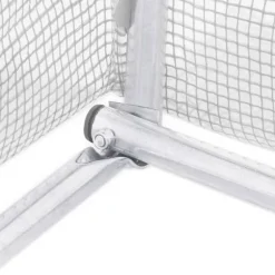 Rymligt växthus med stålram - Skydd för växter | Färg: Vit | Storlek: 32 m² (8x4x2 m)