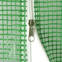 Rymligt växthus med stålram - Skyddar dina växter | Storlek: 96 m² | Färg: Grön | Mått: 24x4x2 m