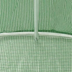 Rymligt växthus med stålram - Skyddar dina växter | Storlek: 96 m² | Färg: Grön | Mått: 24x4x2 m