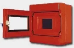 Sabaj ALFA 3Z TH35 IP44 surface-mounted distribution board with a lock, red - 5-406