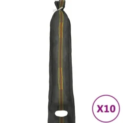 Sandsäckar 10 st mörkgrön 103x25 cm HDPE