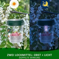 Sats med 2 soliga getingfällor, myggfälla, flugfälla, levande solfälla mot getingar, bin, vägglöss 106