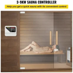 Sauna Kontroller - UKIKI - Modell 1 - 3 till 9 kW - Digitalskärm - Överhettningsskydd
