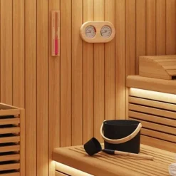 Sauna tillbehörsset - vidaXL - Svart - Aluminium och furu - 27x24x19 cm - Hink 7 L