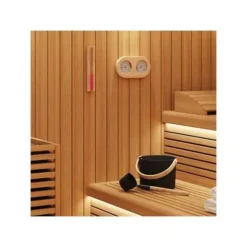 Sauna tillbehörsset - vidaXL - Svart - Aluminium och furu - 27x24x19 cm - Hink 7 L