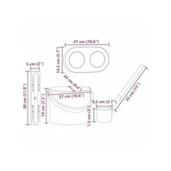 Sauna tillbehörsset - vidaXL - Svart - Aluminium och furu - 27x24x19 cm - Hink 7 L