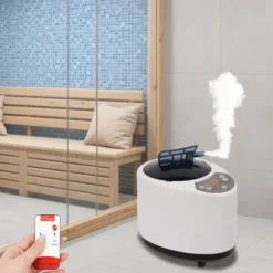 Saunaånggenerator, 220V, 1000W, 3L kapacitet, fjärrkontroll, modern design