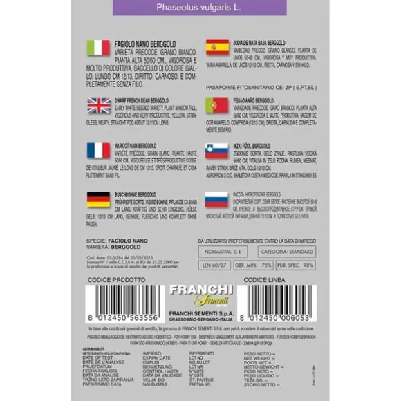 SEMIFAGGIOLO NANO BERGGOLD FRANCHI SEMENTI