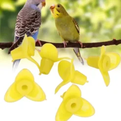 30Set Ersättningsdelar för Fågelmatare Blomma Plast Fågelmatare Ersättningsdelar Tillbehör för GardenYellow