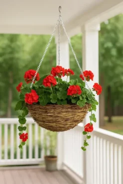 Set med 5 hängande blomkorgar “Natural HB115”