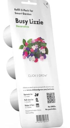 Set med 3 produkter. Click & Grow Smart Garden refill Busy Lizzie 3st