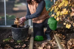 Set med 3 produkter. Trädgårdsknäskydd, grönt, tyg