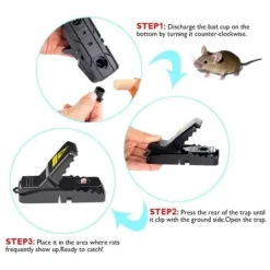 Set med 6 återanvändbara musfällor / musfälla, råttfälla med exakt utlösning