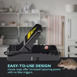 Set med 6 återanvändbara musfällor / musfälla, råttfälla med exakt utlösning