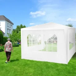 Sidoset för paviljong, 300x200 cm, Vit