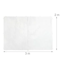 Sidoset för paviljong, 300x200 cm, Vit
