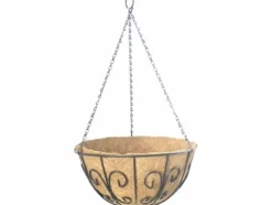 Siena Garden Swirl J58086 #####Hängeampel Stål, Kokos Sort, Natur