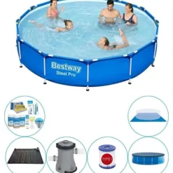 Simbassäng Combi Deal - Bestway Steel Pro Rund 366x76 cm