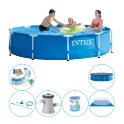 Simbassäng Combi Deal - Intex Metallram Rund 305x76 cm