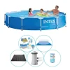 Simbassäng Plus Tillbehör - 6-delad - Intex Metallram Rund 366x76 cm