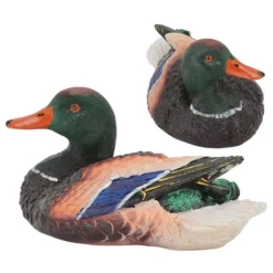 Simulering Vatten Flytande Anka Skulptur Prydnad Syntetisk harts Konstföremål Fontän Damm Dekoration