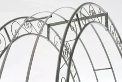 Sina Rose Arch with Gate - Antique Green Metal Garden Trellis for Climbing Plants, Durable and Easy Assembly