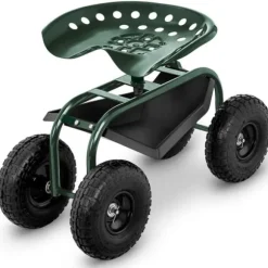 Sits på hjul för trädgårdsarbete plocka jordgubbar med en hylla upp till 150 kg, grön