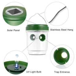Skadedjursfälla, 2 st Soldriven getingfälla, utomhus getingfälla, med LED, skydda - 2PC[A466947]
