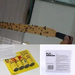 Skadedjursfälla, flugavvisande papper, 4 rullar klibbigt papper för att eliminera flugor och insekter - A[F92648703]