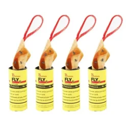 Skadedjursfälla, kraftfull flugfälla, 4 rullar, sticky board, flugfälla, mördare, limstift - 4 rullar[A58]