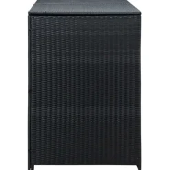 Skjul för 2 soptunnor i konstrotting - Förvaringslösning | Färg: Svart | Storlek: 148x80x111 cm