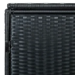 Skjul för 2 soptunnor i konstrotting - Förvaringslösning | Färg: Svart | Storlek: 148x80x111 cm