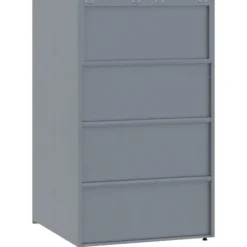 Skjul för sopkärl för 2 platser - Förvaring i stål | Färg: Grå | Storlek: 138x79x117 cm