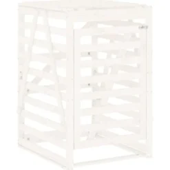 Skjul för sopkärl i massiv furu - Ventilerad design | Storlek: 84x90x128,5 cm | Färg: Natur