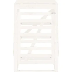 Skjul för sopkärl i massiv furu - Ventilerad design | Storlek: 84x90x128,5 cm | Färg: Natur