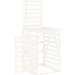 Skjul för sopkärl i massiv furu - Ventilerad design | Storlek: 84x90x128,5 cm | Färg: Natur