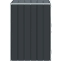 Skjul för sopkärl i stål - Hållbar och elegant lösning för trädgården | Färg: Antracit | Storlek: 72x81x115 cm
