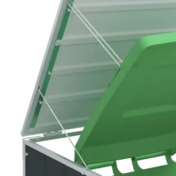 Skjul för sopkärl i stål - Hållbar och elegant lösning för trädgården | Färg: Antracit | Storlek: 72x81x115 cm