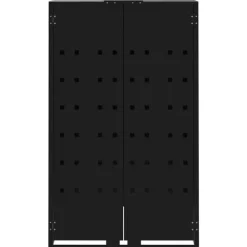 Skjul för sopkärl svart 69x79x117 cm stål