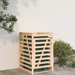 Skjul för sopkärl 84x90x128,5 cm massiv furu