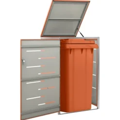 Skjul till ett sopkärl 69x77,5x112,5 cm rostfritt stål