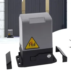 Skjutbar elektrisk grindöppnare, fjärrkontroll, hög lastkapacitet,svart