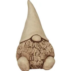 Skogsdvärg med långt skägg Betongfigur för trädgården 27 cm