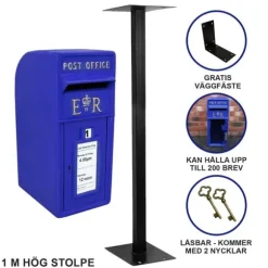 Skotsk Brevlåda med Stativ - Blå | MonsterShop