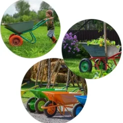 Skottkärra hjul tubeless 4.00-8 - diameter 40 cm - Orange/Vit