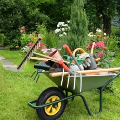 Skottkärrehjul, 33x9 cm, Gul