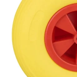 Skottkärrehjul, 33x9 cm, Gul, Röd
